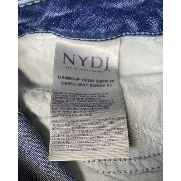 NYDJ Jeans Womens 18 Blue Barbara Bootcut Lift Tuck Stretch Denim Pants - Picture 10 of 14